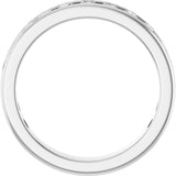 14K Gold Round Lab-Grown Diamond Channel-Set Anniversary Band – 2.25 mm Stones - White Gold - view 2