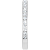 14K Gold Round Lab-Grown Diamond Channel-Set Anniversary Band – 1.5 mm Stones - White Gold - view 4