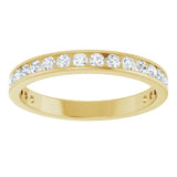 10K Gold Round Natural Diamond Channel-Set Anniversary Band – 7/8 CTW - Yellow Gold - view 3