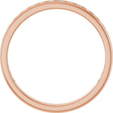 14K Gold Round Lab-Grown Diamond Channel-Set Anniversary Band – 1.5 mm Stones - Rose Gold - view 2