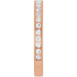 10K Gold Round Natural Diamond Channel-Set Anniversary Band – 1/2 CTW – Sizes 15-20 - Rose Gold - view 4