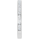 10K Gold Round Natural Diamond Channel-Set Anniversary Band – 1/2 CTW – Sizes 15-20 - White Gold - view 4