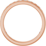 14K Gold Round Lab-Grown Diamond Channel-Set Anniversary Band – 1.7 mm Stones - Rose Gold - view 2