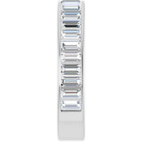 14K Gold Straight Baguette Natural Diamond Channel-Set Anniversary Band – 3x1.5 mm Stones - White Gold - view 4