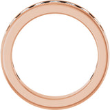 14K Gold Round Lab-Grown Diamond Channel-Set Anniversary Band – 2.5 mm Stones - Rose Gold - view 2