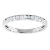 14K Gold Round Lab-Grown Diamond Channel-Set Anniversary Band – 2 mm Stones - White Gold - view 3