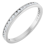 14K Gold Round Lab-Grown Diamond Channel-Set Anniversary Band – 1.7 mm Stones - White Gold