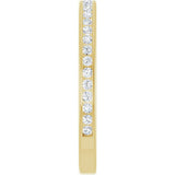 14K Gold Round Lab-Grown Diamond Channel-Set Anniversary Band – 1.5 mm Stones (1/2 CTW) - Yellow Gold - view 4