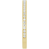 14K Gold Round Lab-Grown Diamond Channel-Set Anniversary Band – 1.5 mm Stones (1/2 CTW) - Yellow Gold - view 4