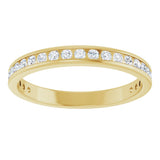 14K Gold Round Lab-Grown Diamond Channel-Set Anniversary Band – 1.5 mm Stones - Yellow Gold - view 3