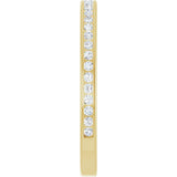 14K Gold Round Lab-Grown Diamond Channel-Set Anniversary Band – 1.5 mm Stones (1/2 CTW) - Yellow Gold - view 4