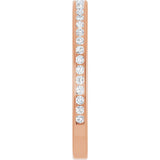 14K Gold Round Lab-Grown Diamond Channel-Set Anniversary Band – 1.5 mm Stones (1/2 CTW) - Rose Gold - view 4