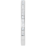 14K Gold Round Lab-Grown Diamond Channel-Set Anniversary Band – 1.5 mm Stones (1/2 CTW) - White Gold - view 4