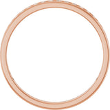 14K Gold Round Lab-Grown Diamond Channel-Set Anniversary Band – 1.7 mm Stones - Rose Gold - view 2
