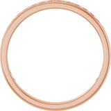14K Gold Round Natural Diamond Channel-Set Anniversary Band – 1.5 mm Stones - Rose Gold - view 2