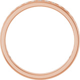 14K Gold Round Natural Diamond Channel-Set Anniversary Band – 1.5 mm Stones - Rose Gold - view 2