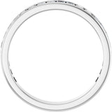 14K Gold Straight Baguette Lab-Grown Diamond Channel-Set Anniversary Band – 3x2 mm Stones - White Gold - view 2
