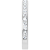 14K Gold Round Lab-Grown Diamond Channel-Set Anniversary Band – 1.5 mm Stones - White Gold - view 4
