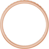 14K Gold Round Natural Diamond Channel-Set Anniversary Band – 1.5 mm Stones (1/2 CTW) - Rose Gold - view 2