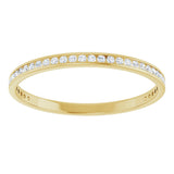 14K Gold Round Lab-Grown Diamond Channel-Set Anniversary Band – 1.5 mm Stones (1/2 CTW) - Yellow Gold - view 3