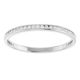 14K Gold Round Lab-Grown Diamond Channel-Set Anniversary Band – 1.5 mm Stones (1/2 CTW) - White Gold - view 3