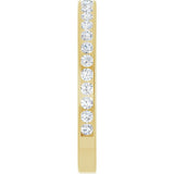 14K Gold Round Natural Diamond Channel-Set Anniversary Band – 2.25 mm Stones (1 CTW) - Yellow Gold - view 4