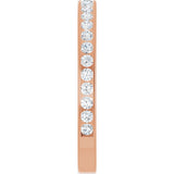 14K Gold Round Lab-Grown Diamond Channel-Set Anniversary Band – 2.25 mm Stones (1 CTW) - Rose Gold - view 4