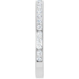 14K Gold Round Lab-Grown Diamond Channel-Set Anniversary Band – 2.25 mm Stones (1 CTW) - White Gold - view 4