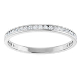14K Gold Round Lab-Grown Diamond Channel-Set Anniversary Band – 1.5 mm Stones (1/2 CTW) - White Gold - view 3