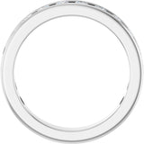 14K Gold Round Natural Diamond Channel-Set Anniversary Band – 2.5 mm Stones - White Gold - view 2