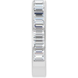 14K Gold Straight Baguette Natural Diamond Channel-Set Anniversary Band – 3x1.5 mm Stones - White Gold - view 4