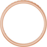 14K Gold Round Lab-Grown Diamond Channel-Set Anniversary Band – 1.5 mm Stones - Rose Gold - view 2
