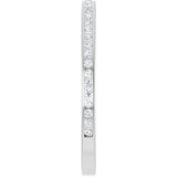 14K Gold Round Lab-Grown Diamond Channel-Set Anniversary Band – 1.5 mm Stones (1/2 CTW) - White Gold - view 4
