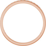 14K Gold Round Natural Diamond Channel-Set Anniversary Band – 2 mm Stones - Rose Gold - view 2
