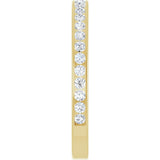 14K Gold Round Natural Diamond Channel-Set Anniversary Band – 2.25 mm Stones (1 CTW) - Yellow Gold - view 4