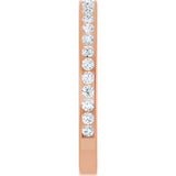 14K Gold Round Lab-Grown Diamond Channel-Set Anniversary Band – 2.25 mm Stones (1 CTW) - Rose Gold - view 4