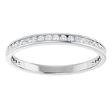 14K Gold Round Lab-Grown Diamond Channel-Set Anniversary Band – 1.5 mm Stones (1/2 CTW) - White Gold - view 3