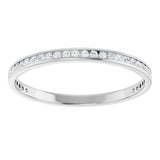 14K Gold Round Lab-Grown Diamond Channel-Set Anniversary Band – 1.5 mm Stones (1/2 CTW) - White Gold - view 3
