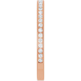 14K Gold Round Lab-Grown Diamond Channel-Set Anniversary Band – 1.7 mm Stones - Rose Gold - view 4