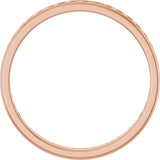 14K Gold Round Lab-Grown Diamond Channel-Set Anniversary Band – 1.7 mm Stones - Rose Gold - view 2