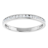 14K Gold Round Lab-Grown Diamond Channel-Set Anniversary Band – 1.5 mm Stones - White Gold - view 3