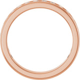 14K Gold Round Lab-Grown Diamond Channel-Set Anniversary Band – 1.7 mm Stones - Rose Gold - view 2