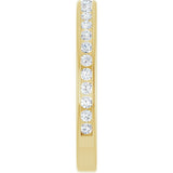 14K Gold Round Lab-Grown Diamond Channel-Set Anniversary Band – 1.5 mm Stones - Yellow Gold - view 4
