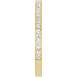 14K Gold Round Lab-Grown Diamond Channel-Set Anniversary Band – 2 mm Stones (7/8 CTW) - Yellow Gold - view 4