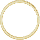 14K Gold Round Natural Diamond Channel-Set Anniversary Band – 1.5 mm Stones - Yellow Gold - view 2