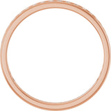 14K Gold Round Natural Diamond Channel-Set Anniversary Band – 1.5 mm Stones - Rose Gold - view 2