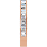 14K Gold Straight Baguette Lab-Grown Diamond Channel-Set Anniversary Band – 3x2 mm Stones - Rose Gold - view 4