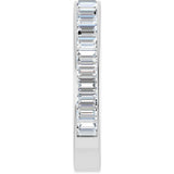 14K Gold Straight Baguette Natural Diamond Channel-Set Anniversary Band – 3x2 mm Stones - White Gold - view 4