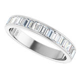 14K Gold Straight Baguette Lab-Grown Diamond Channel-Set Anniversary Band – 3x2 mm Stones - White Gold - view 5