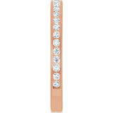 14K Gold Round Lab-Grown Diamond Channel-Set Anniversary Band – 1.7 mm Stones - Rose Gold - view 4